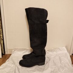 ジェリービーンズ ニーハイブーツ スエードブーツ 黒 SSサイズの画像