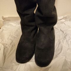 ジェリービーンズ ニーハイブーツ スエードブーツ 黒 SSサイズの画像