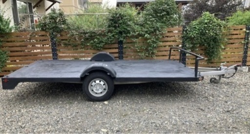 12月31日で出品終了です‼️最終値下げ❗️トレーラー　慣性ブレーキ装備　荷台長1.8mx3.5m 荷台高45cm 積載400kg