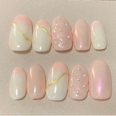 No.4 ピンク キルティング ネイル