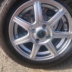 155/65R14(BRlDGESTONE VRX)20年製ホイール付4本セット