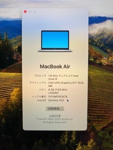 Apple MacBook Air 13インチ 2018 充電器付き