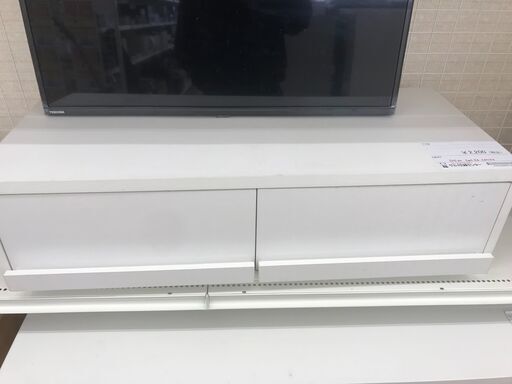 ★ジモティ割あり★  TV台 白 H24×W93×D44 クリーニング済み KJ3730