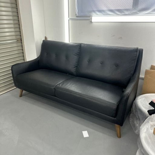 黒革ソファ　美品