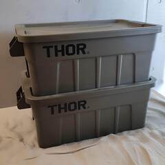 THOR/ソー ラージトート 53L オリーブ(蓋付)×２の画像