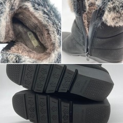 中古◆レディース◆ショートブーツ◆ブラック◆22.5cmの画像