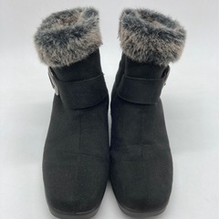 中古◆レディース◆ショートブーツ◆ブラック◆22.5cmの画像