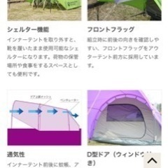 2〜3人用 タープ付きテントの画像