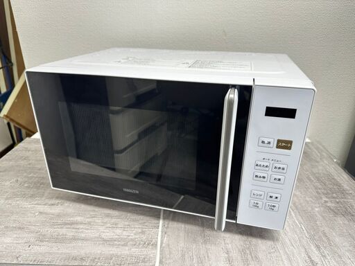 ヤマゼン 電子レンジ フラットテーブル 18L YAMAZEN ホワイト NERW-F018(W) 2023年製