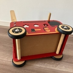 木製　手押し車　消防車の画像