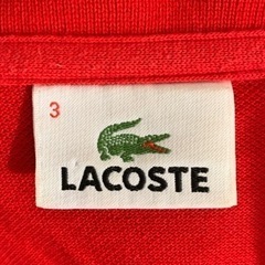 LACOSTE ラコステ ポロシャツ  鹿の子 サイズ3 日本製 半袖の画像