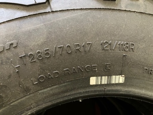【未使用タイヤ４本 大阪引き取り希望】285/70R17 BFグッドリッチ オールテレーン　ランクル プラド FJクルーザー ハイラッ