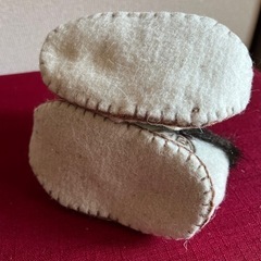 【未使用•モンゴル購入】ベビー　羊毛フェルトルームシューズの画像