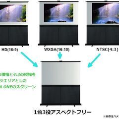 ８０インチ　自立式　プロジェクタースクリーン