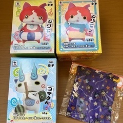 値下げしました！妖怪ウォッチフィギュア３点セット&巾着トート
