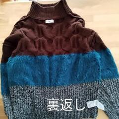 ニット　カラーブロッキングニットの画像