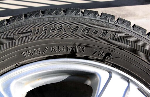 アルミ付スタッドレスタイヤ　中古　4本　155/65/R13