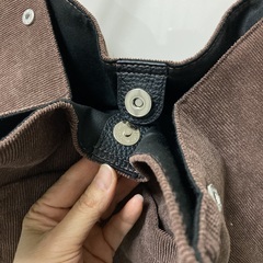 トートバッグ コーデュロイ 2way ブラウンの画像