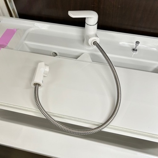 【新築外し未使用品】パナソニック☆ C-Line洗面化粧台☆3面鏡☆W900☆シャワー水栓 23年製 新築外し未使用品】パナソニック☆ C-Line洗面化粧台☆3面鏡☆W900