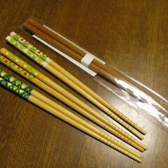 カエル柄のお箸3膳＆服部栄養専門学校のお箸　実家の整理しています！