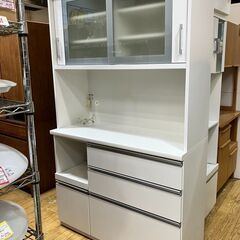 12/4値下げしました！ 松田家具 2面レンジボード 食器棚 ホワイト