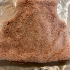 ファー　ベスト　くすみピンク　の画像