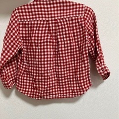 ミキハウス　ギンガムチェック　シャツ　トップスの画像