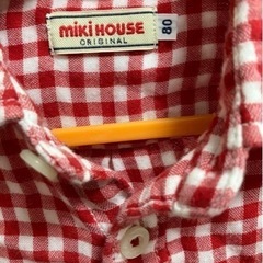 ミキハウス　ギンガムチェック　シャツ　トップスの画像