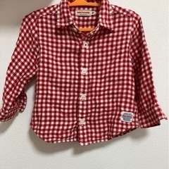 ミキハウス　ギンガムチェック　シャツ　トップス