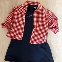 ミキハウス　ギンガムチェック　シャツ　トップスの画像