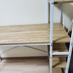 【お取引決定】5段ラック付きパソコンデスク/学習机の画像