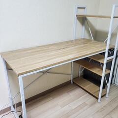 【お取引決定】5段ラック付きパソコンデスク/学習机の画像