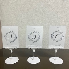 一度きりの使用品　結婚式　披露宴テーブルナンバー　A〜J
