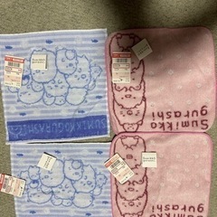 すみっコぐらし、サンリオのミニタオル7枚セットの画像