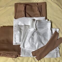 遮光カーテン ライトモカ色 100×120 ミラーレース セット...