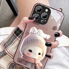 ★ピカピカ光る 可愛いウサギ★iPhone13 ProMaxケースの画像