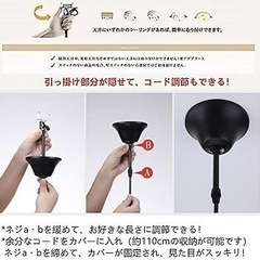 照明器具　ペンダントライト　吊り下げランプ　スマート電球付きの画像