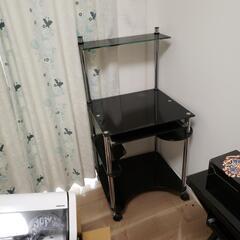 パソコンデスク　ガラス