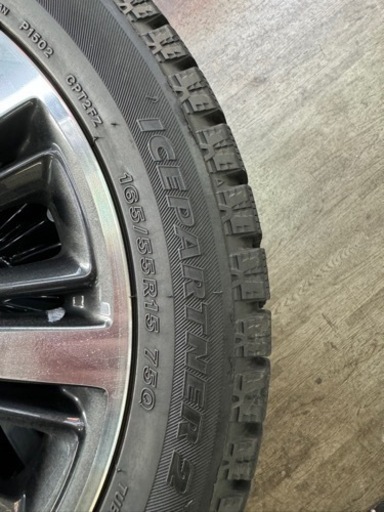 スペーシアカスタム純正アルミ&スタッドレスセット　165/55R15