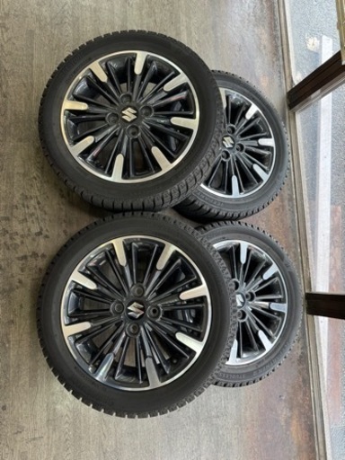 スペーシアカスタム純正アルミ&スタッドレスセット　165/55R15