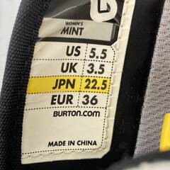 【決まりました】JT356(O) スノーボードブーツ BURTON バートン JPN:22.5㎝ レディース スノボ ブーツ MINT burton ブラック 黒 中古現状品 現地引き取りのみ の画像