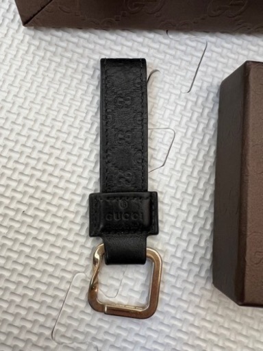 グッチ　レザー　キーホルダー　キーリング　GG柄　GUCCI