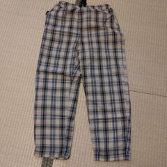 格子柄　パンツ　茶系