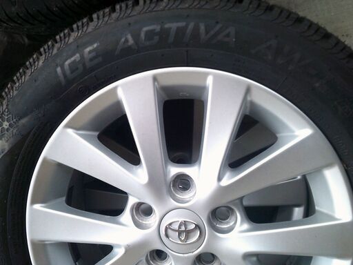 【新品スタッドレスタイヤ付き】　トヨタ 純正 アルミホイール 16インチ 16x6.5J+45 114.3 5H 4本セット アイシス オーリス エスティマなど