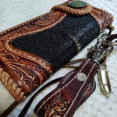 【美品】財布　レザーカービングの画像
