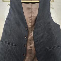 スーツ黒　ボーダー