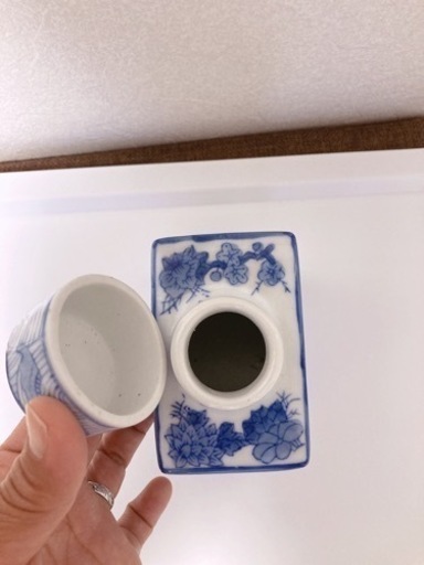 中華陶器セット（茶器・花瓶）値下げしました