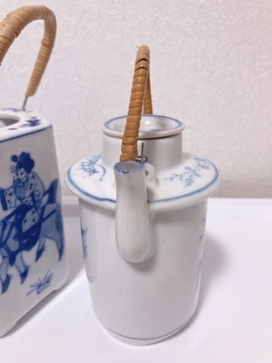 中華陶器セット（茶器・花瓶）値下げしました