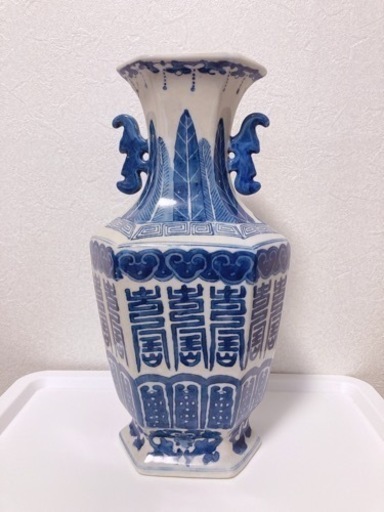 中華陶器セット（茶器・花瓶）値下げしました