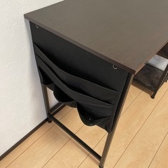 パソコンデスク　机　茶色　チェアセットの画像